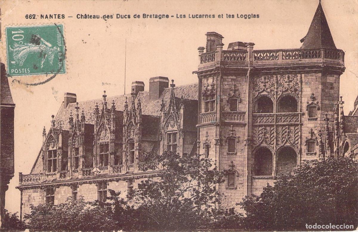 Postkarten: Postal de Nantes Castillo de los Duques de Breta&ntilde;a