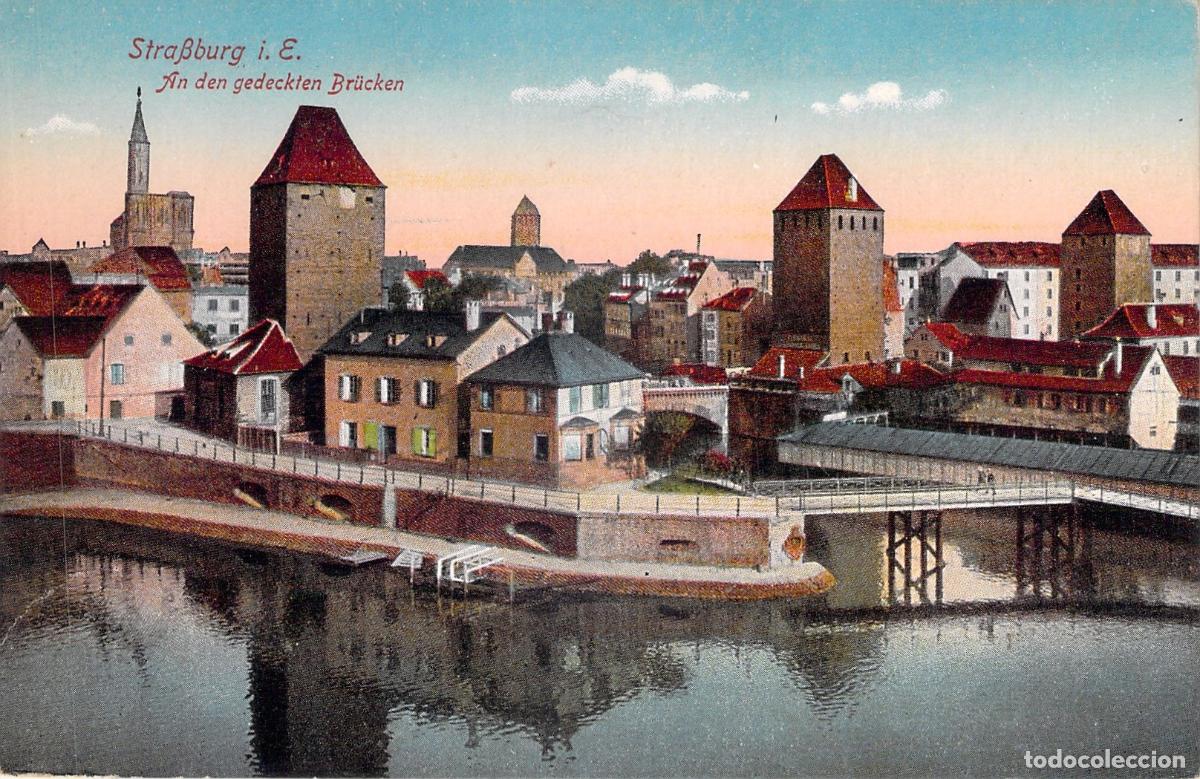 Postais: Postal de los puentes cubiertos Ponts Couverts en Estrasburgo
