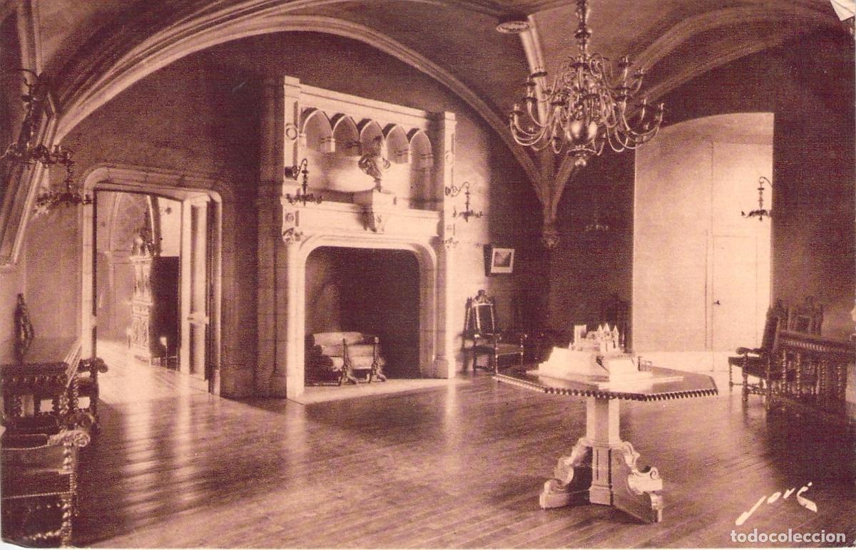 Postcards: Postal del Castillo de Pau, Sala de los Guardias, Francia
