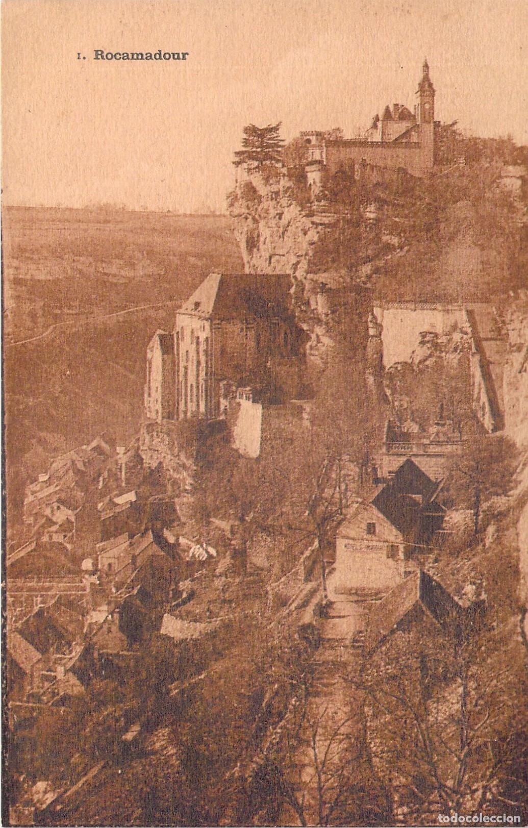 Postcards: Postal de Rocamadour en Francia, vista esc&eacute;nica
