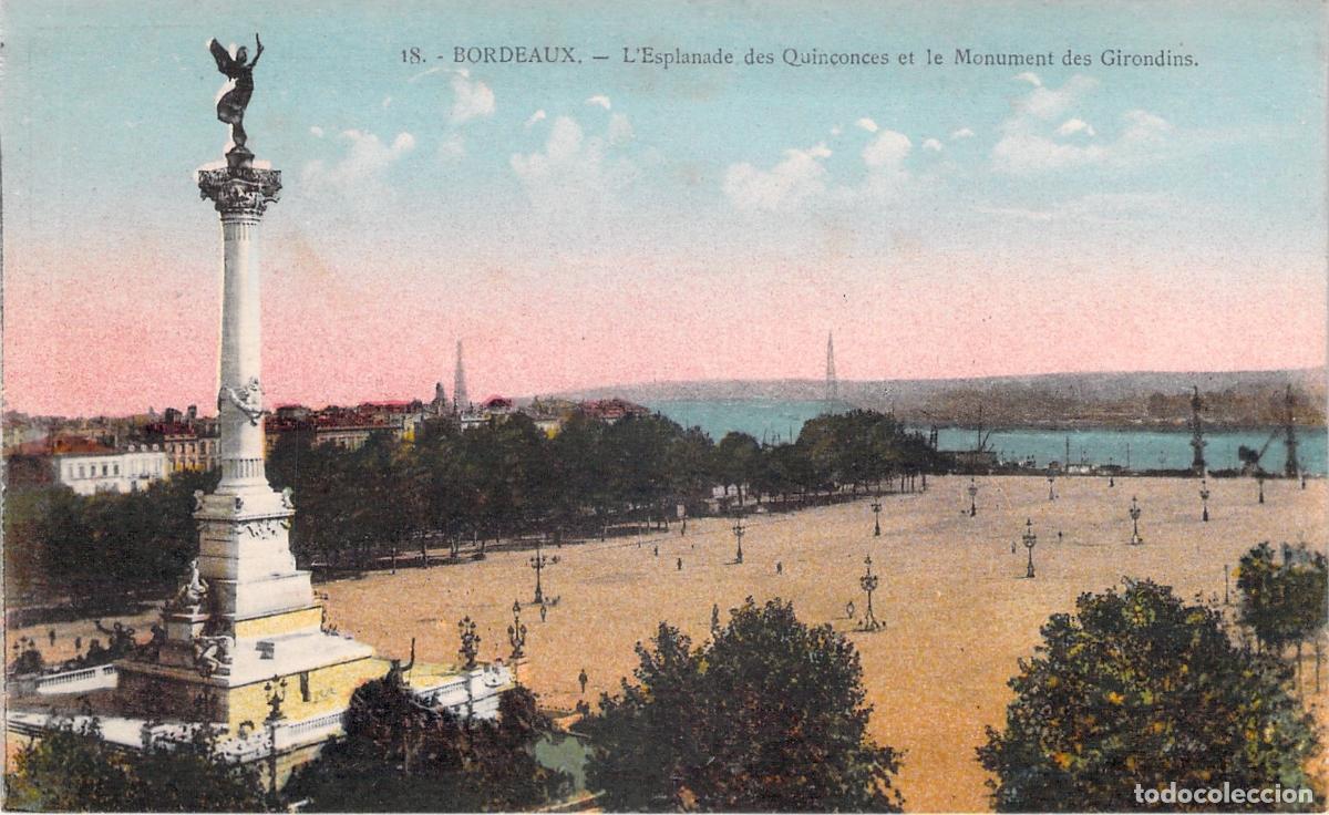 Cartes Postales: Postal de Bordeaux, Esplanade des Quinconces y Monument des Girondins