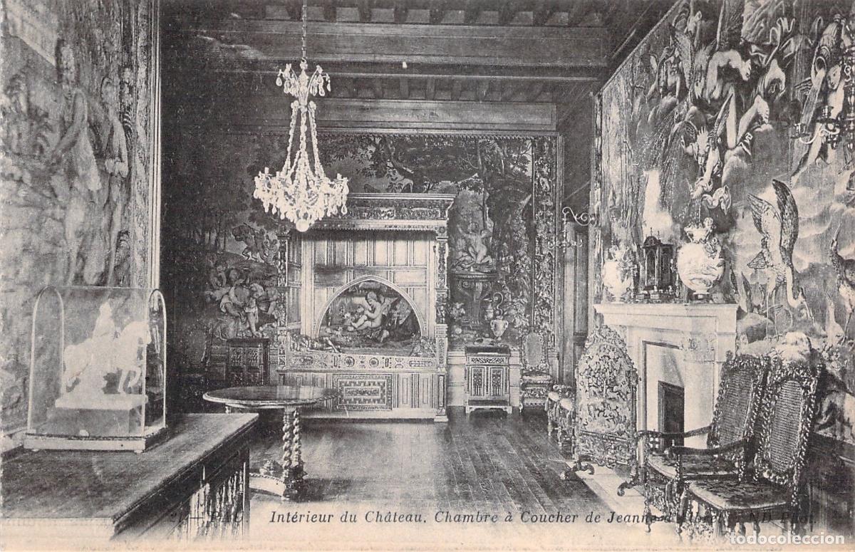 Cartoline: Postal del interior del Castillo de Pau, dormitorio de Jeanne d'Albret