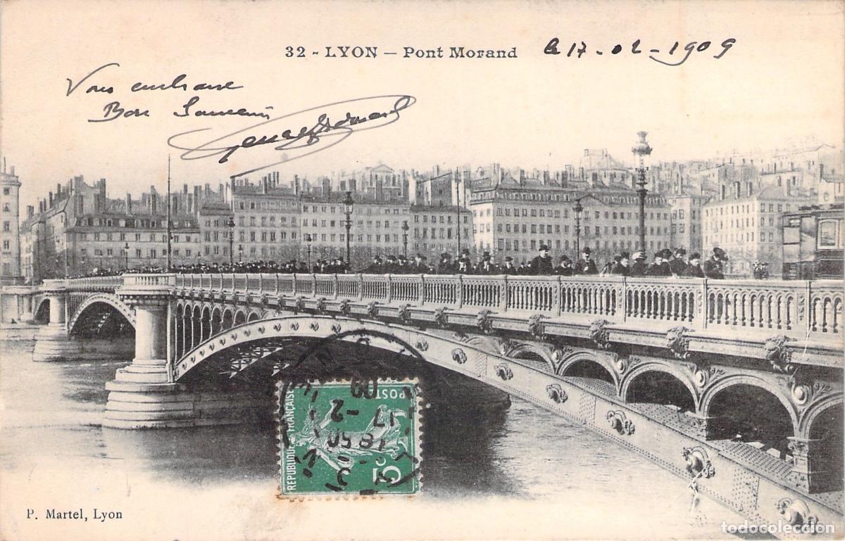 Cartoline: Postal de Lyon, vista del Pont Morand