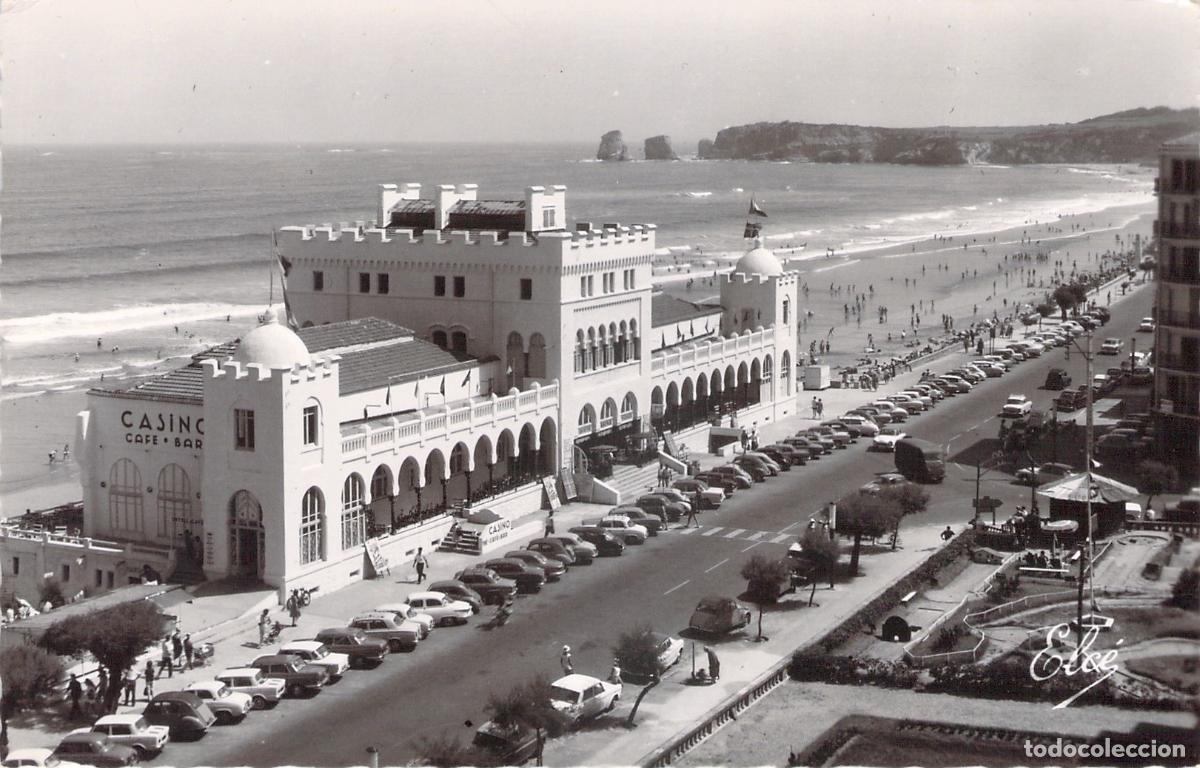 Cartes Postales: Postal de Hendaye Casino Playa y los Dos Gemelos Francia