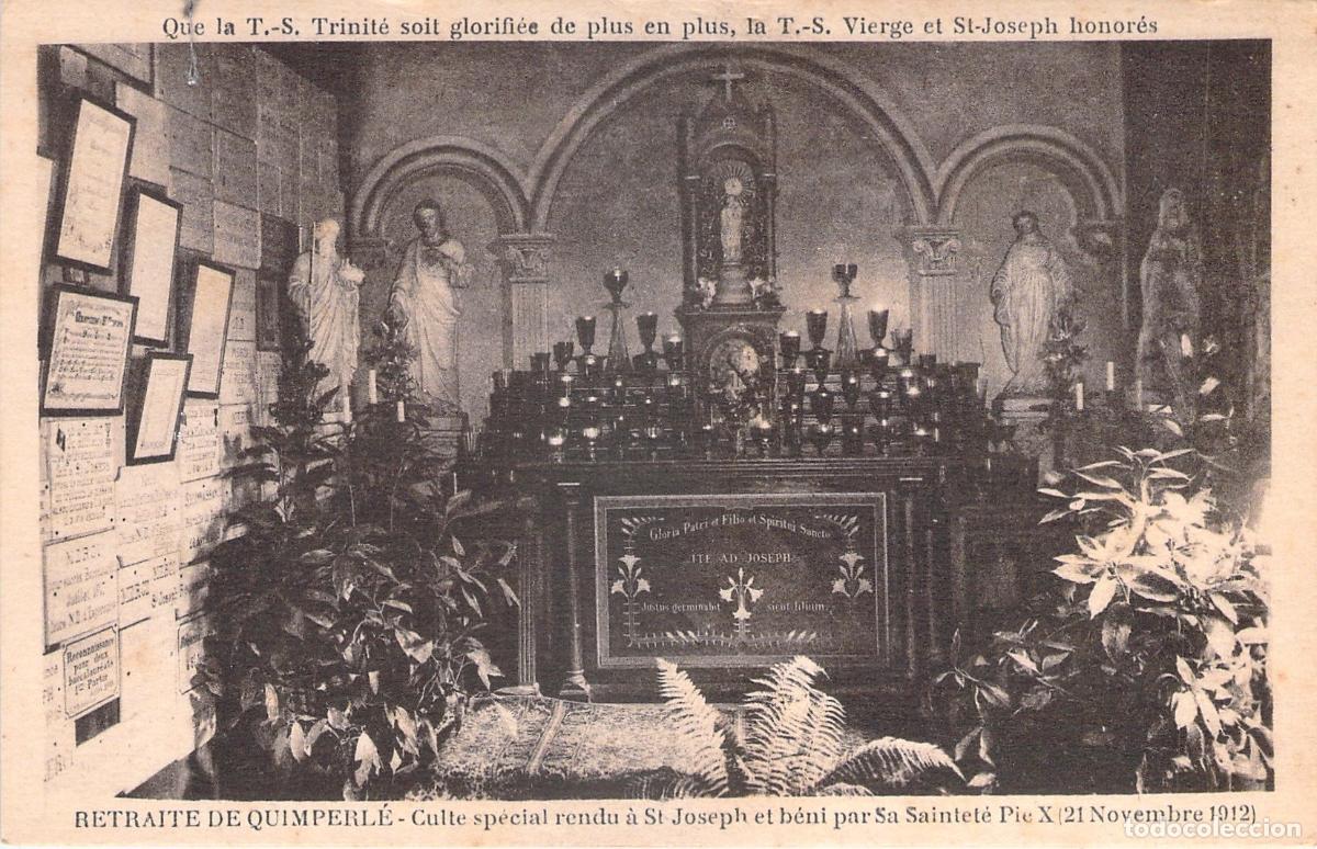 Cartoline: Postal de Quimperle, Altar dedicado a San Jose en Francia