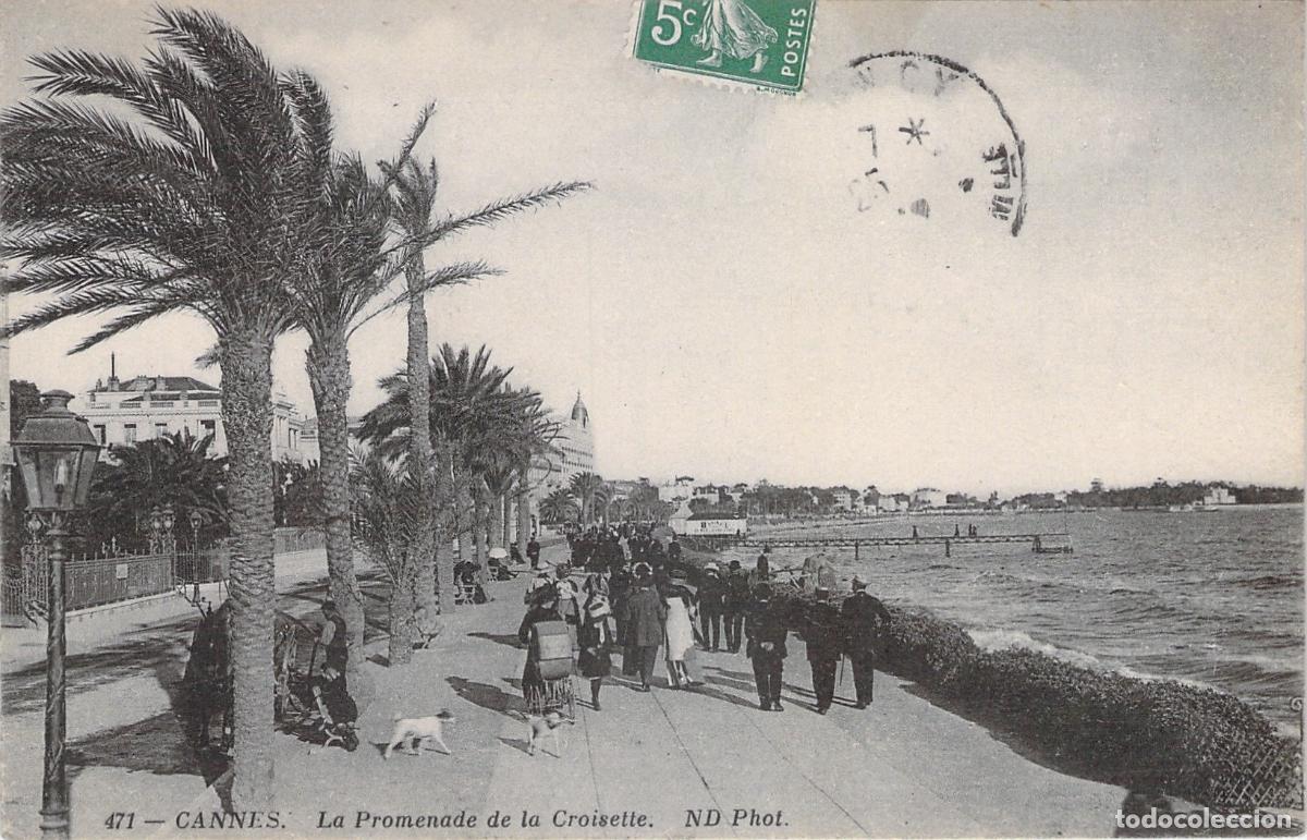 Cartoline: Postal de La Croisette en Cannes, Francia