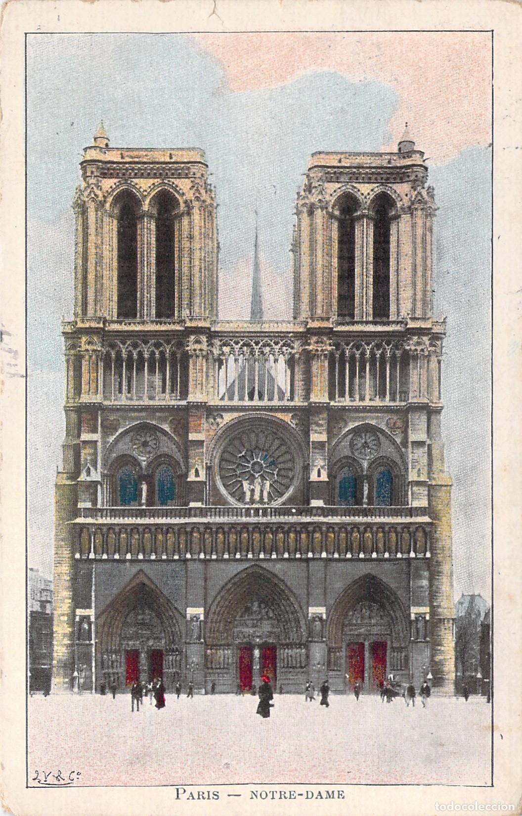Cartoline: Postal de la Catedral de Notre-Dame en Par&iacute;s