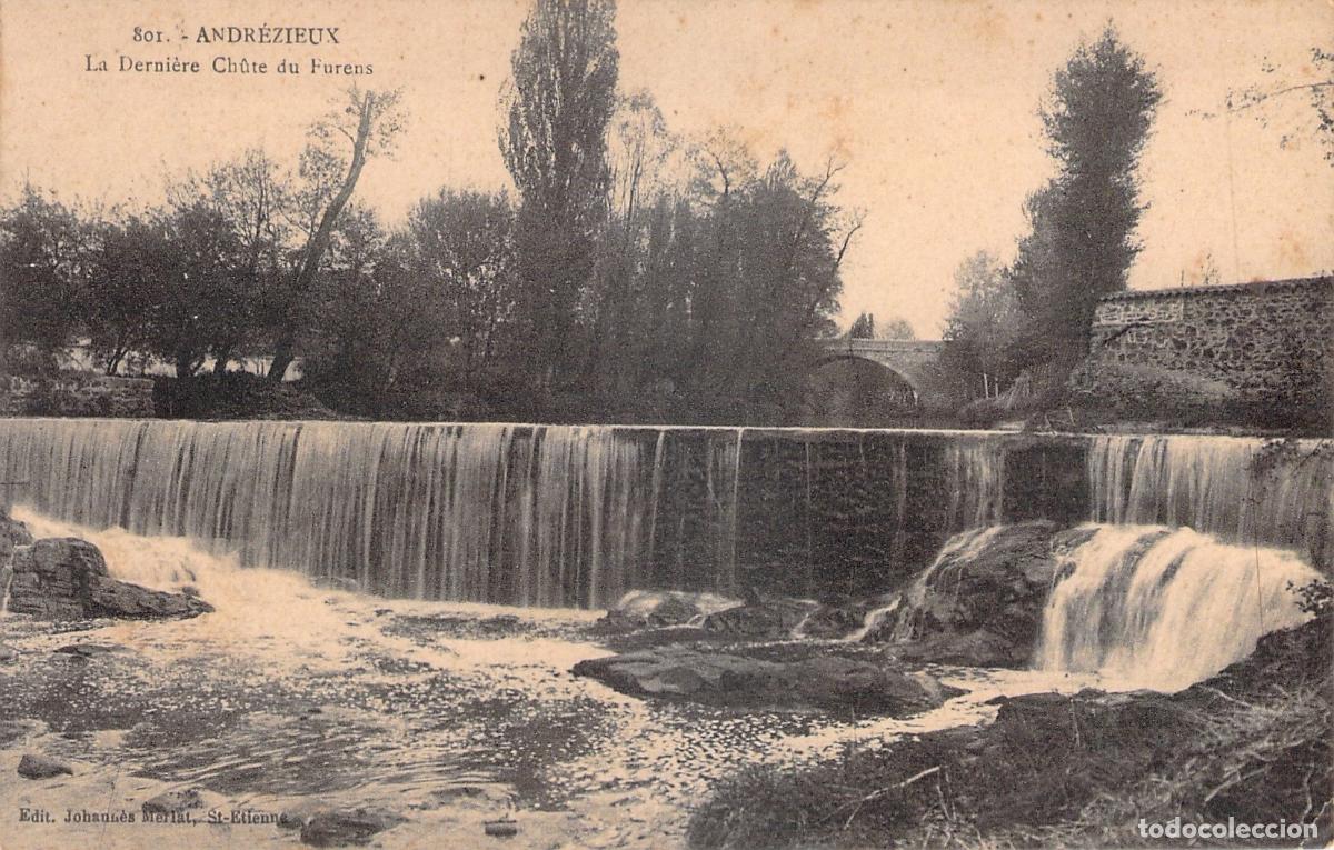 Cartoline: Postal de Andr&eacute;zieux Francia Cascada del r&iacute;o Furens