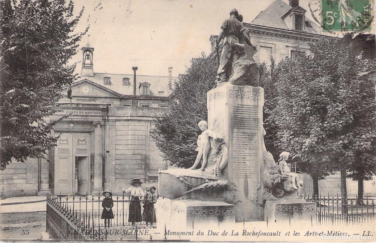 Cartoline: Postal de Chalons-sur-Marne Monumento Duque de La Rochefoucault