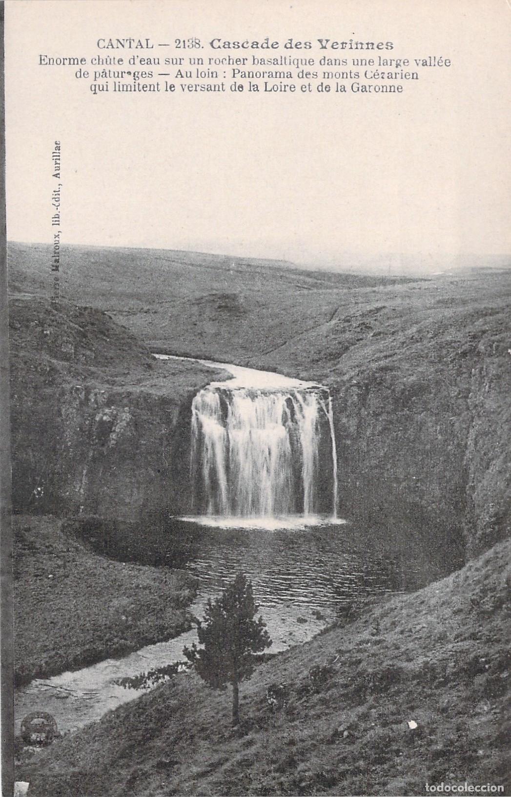 Postales: Postal de la Cascada des Verinnes en Cantal, Francia