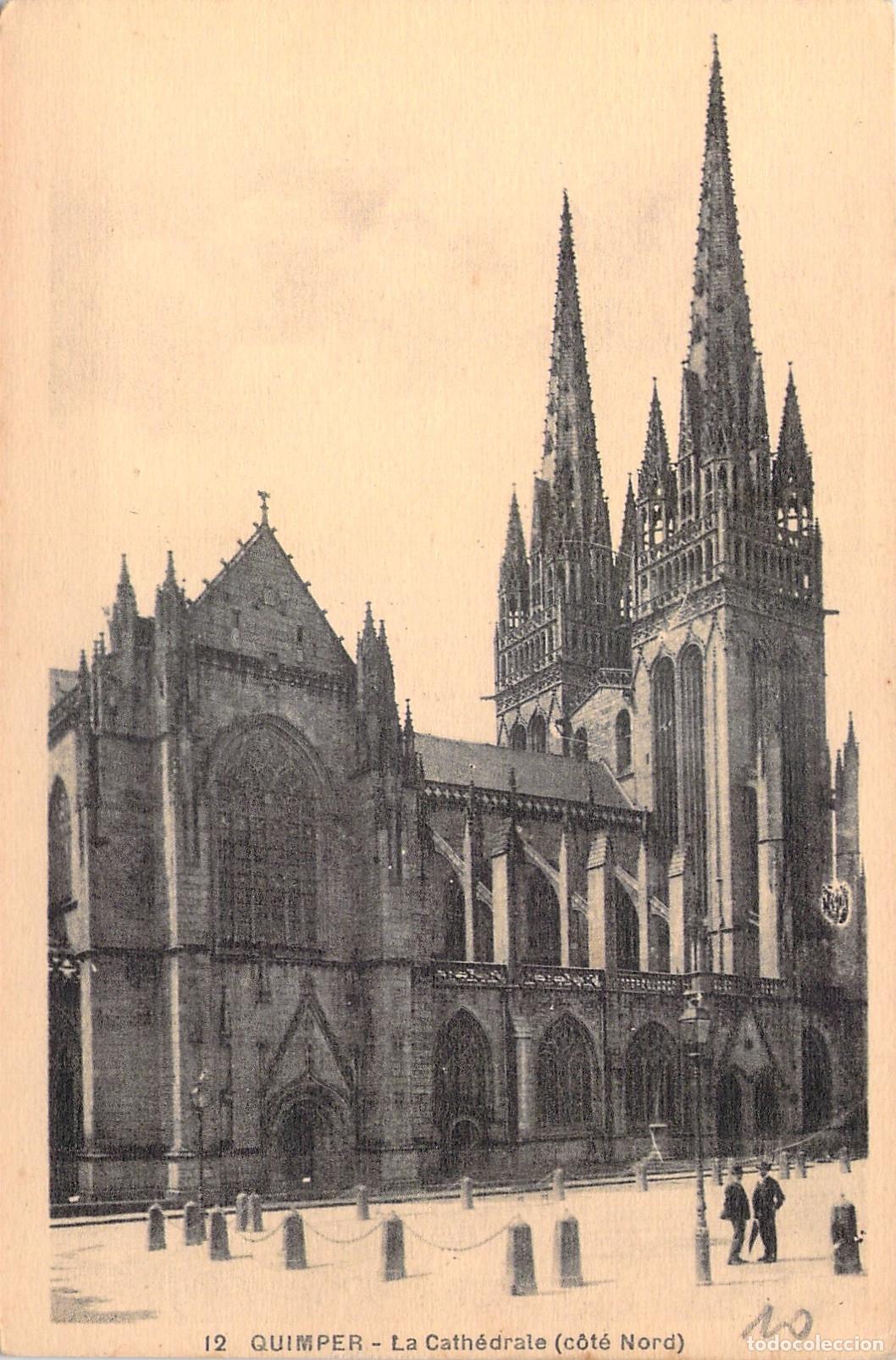 Cartoline: Postal de la Catedral de Quimper en Francia