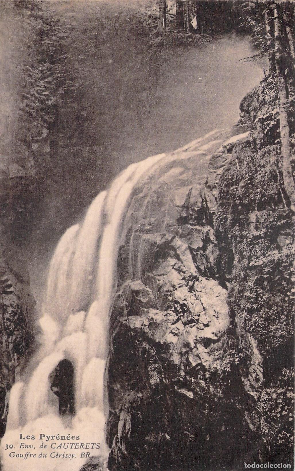 Cartoline: Postal de la Cascada Gouffre du Cerisey en Cauterets, Pirineos Franceses