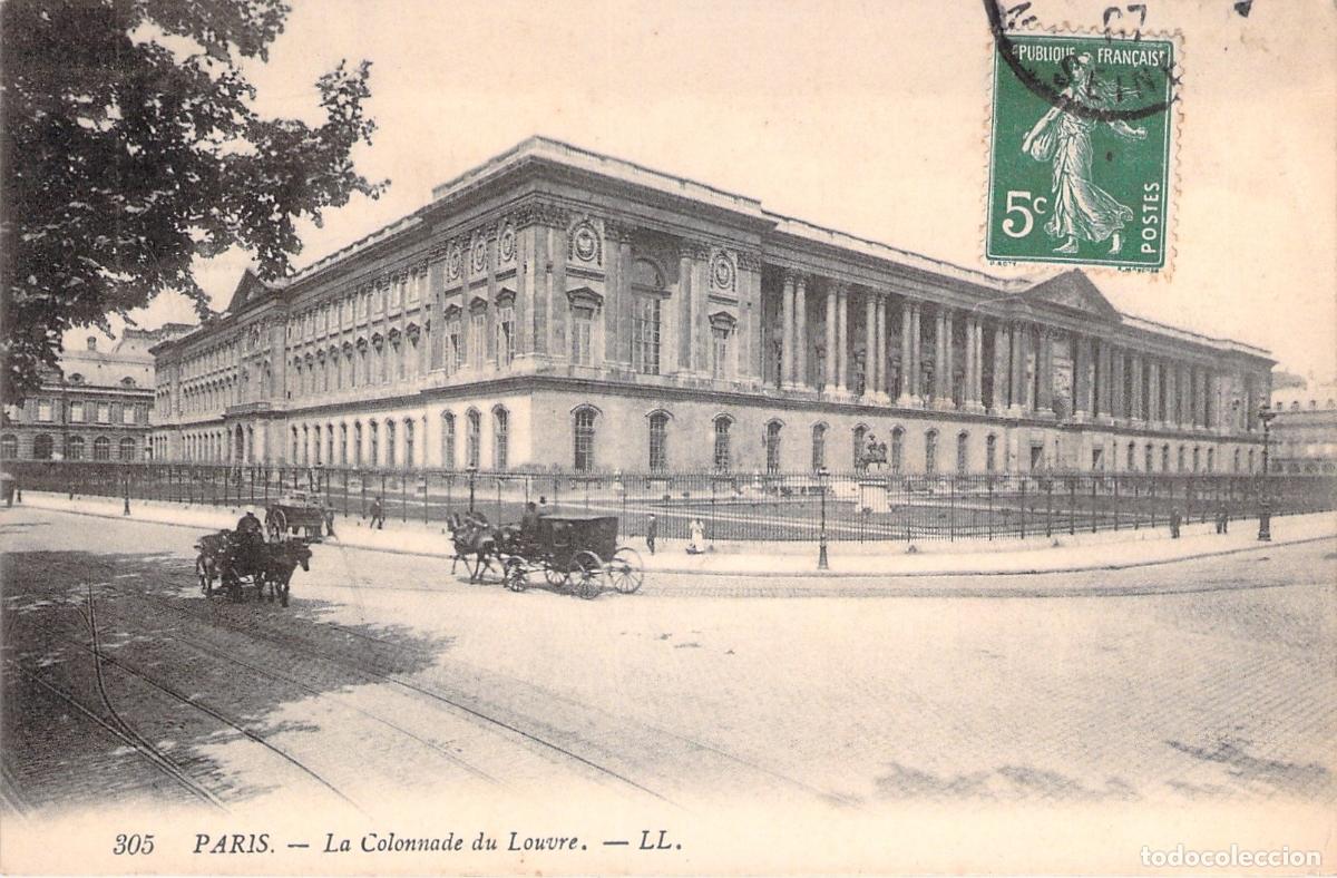Cartoline: Postal de la Colonnade del Museo del Louvre en Paris