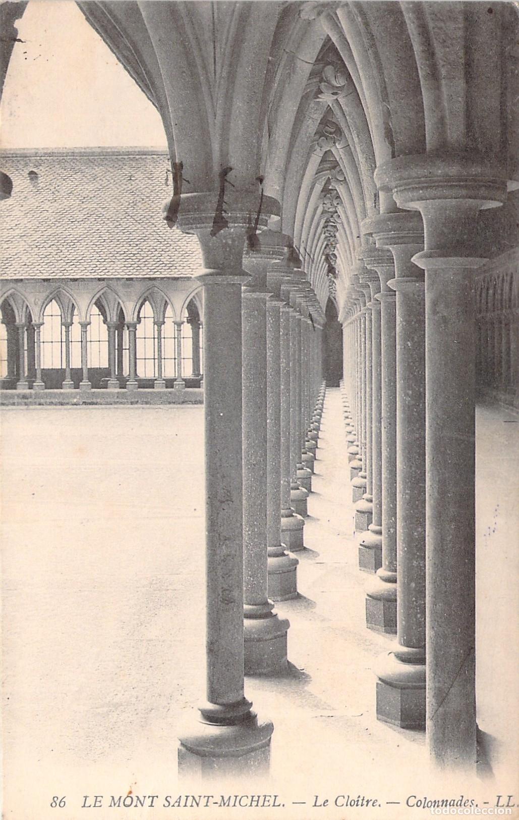 Cartoline: Postal de las Columnas del Claustro de Mont Saint-Michel
