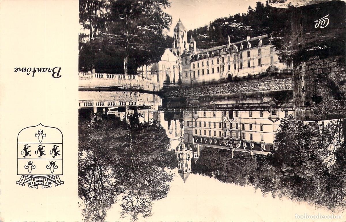 Cartes Postales: Postal de Brant&ocirc;me, Abad&iacute;a y r&iacute;o Dronne en Francia