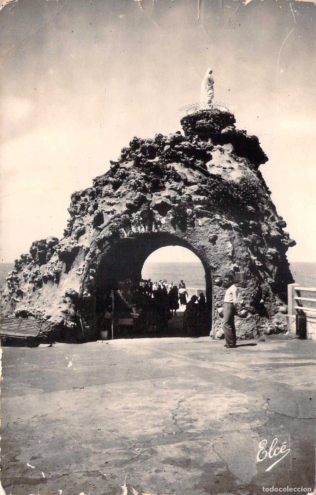 Postkarten: Postal de Biarritz: El Rocher de la Vierge y el T&uacute;nel