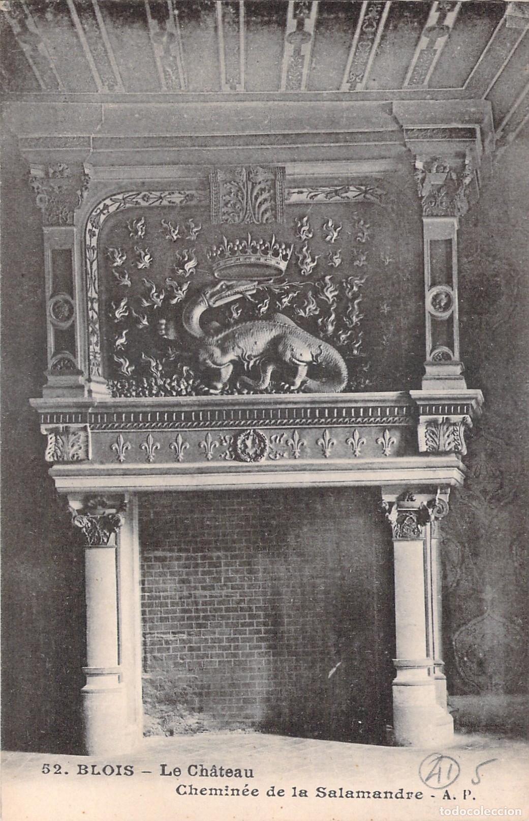 Cartes Postales: Postal del Castillo de Blois Chimenea de la Salamandra