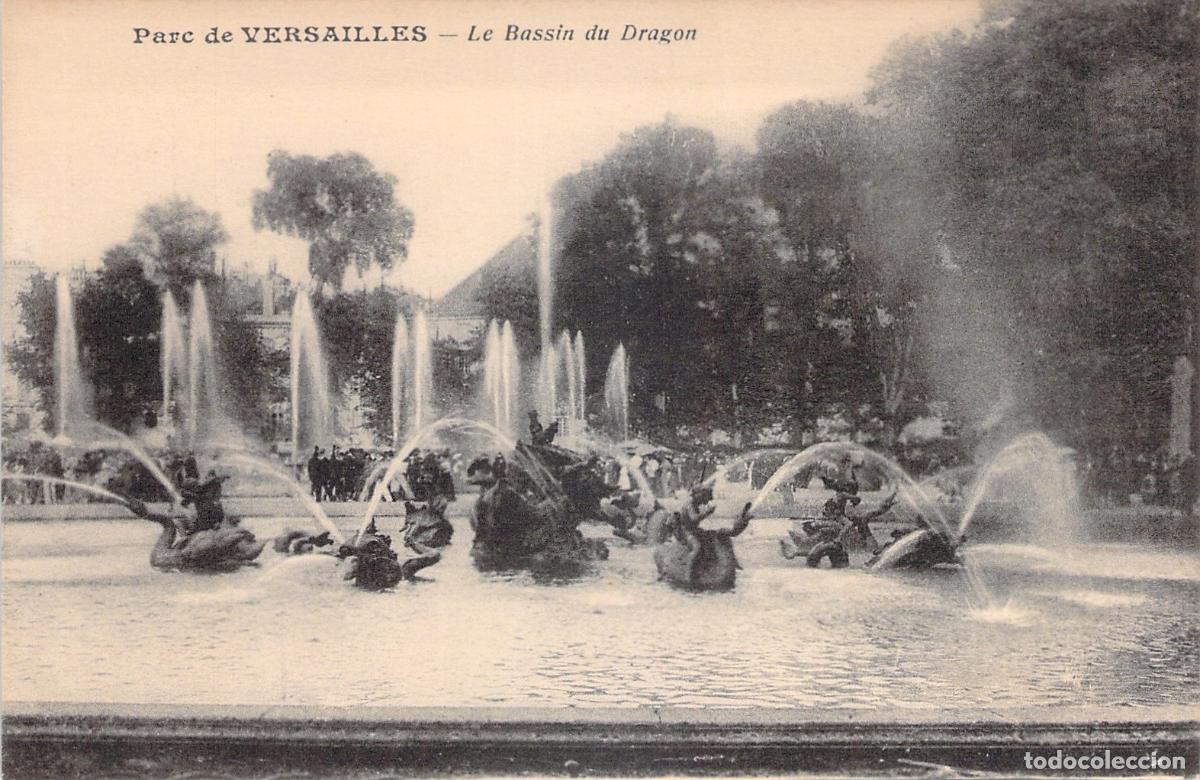Cartes Postales: Postal del Parque de Versalles, El Estanque del Drag&oacute;n