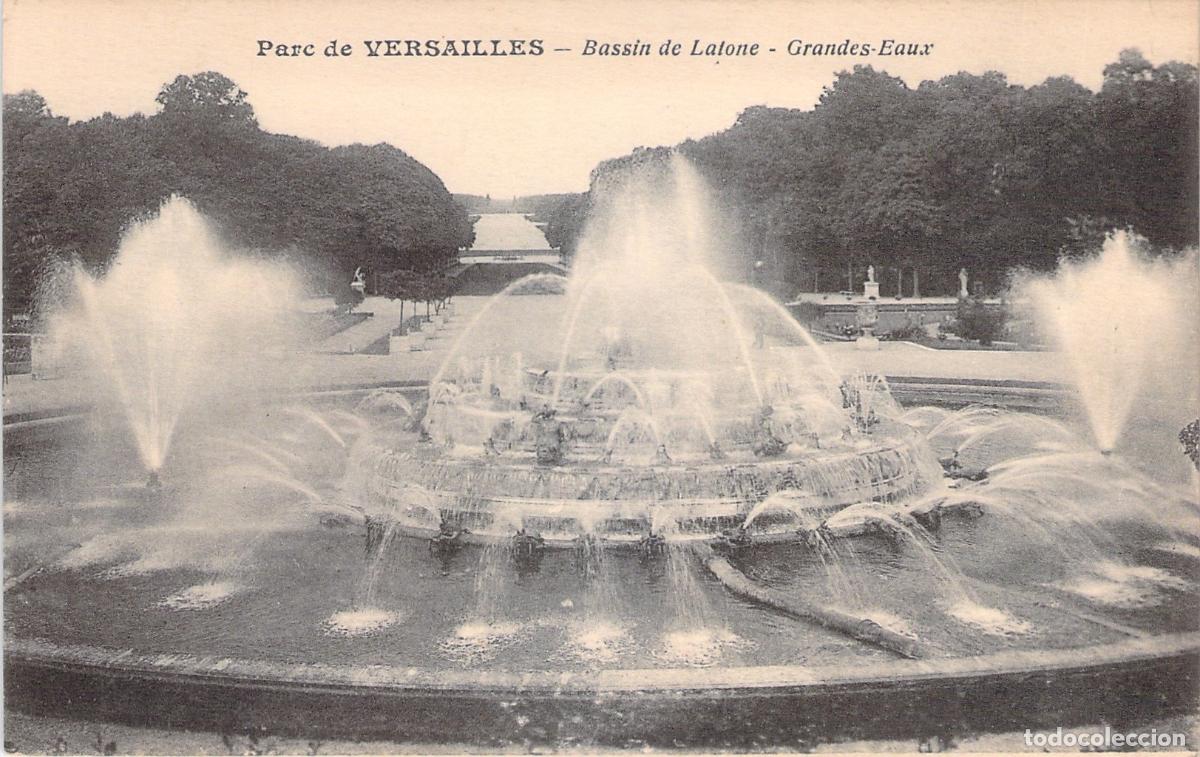 Postkarten: Postal del Palacio de Versalles, Fuente de Latona con Grandes Aguas
