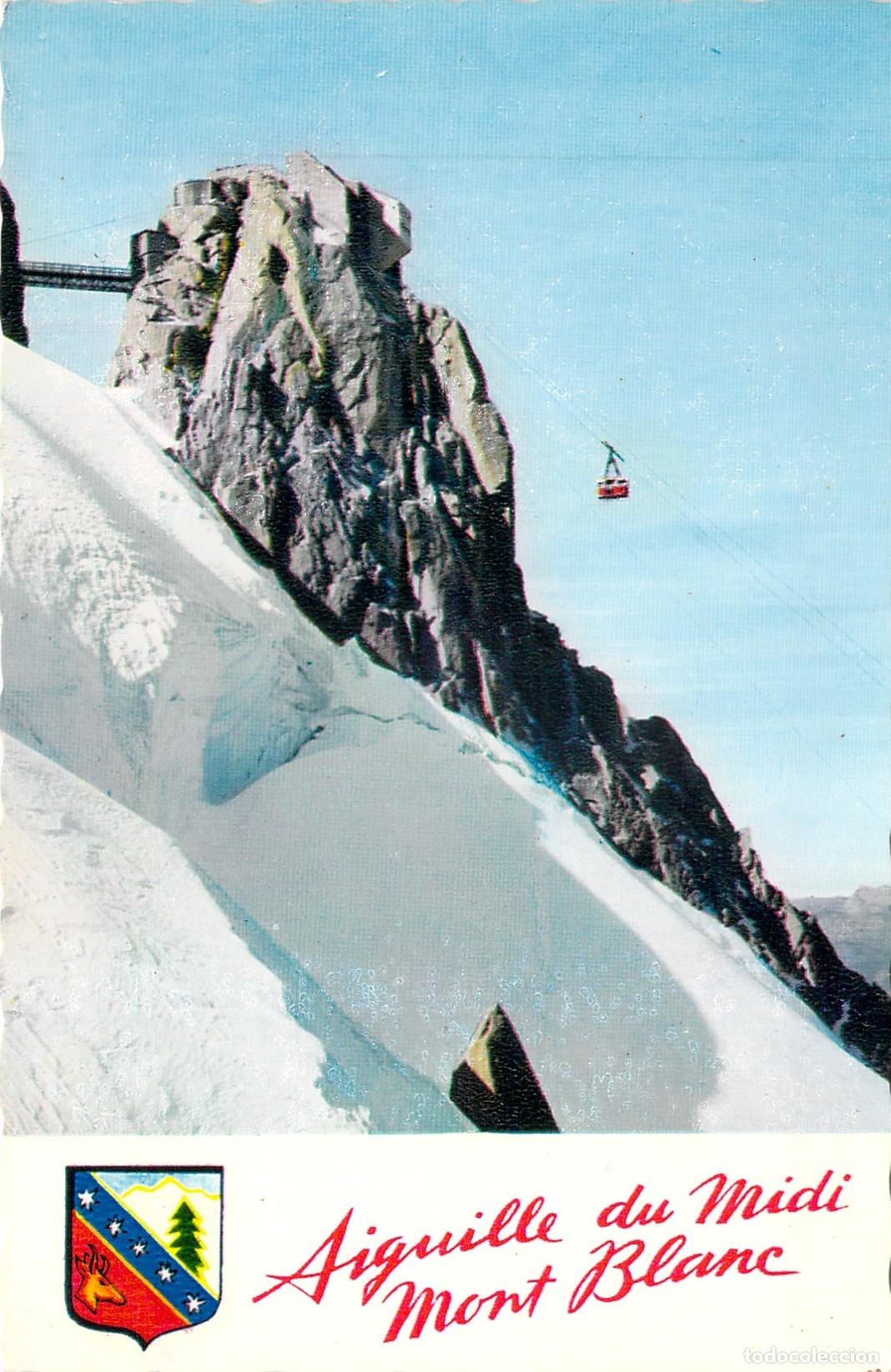 Postkarten: Postal de Chamonix Mont Blanc y el Telef&eacute;rico de la Aiguille du Midi