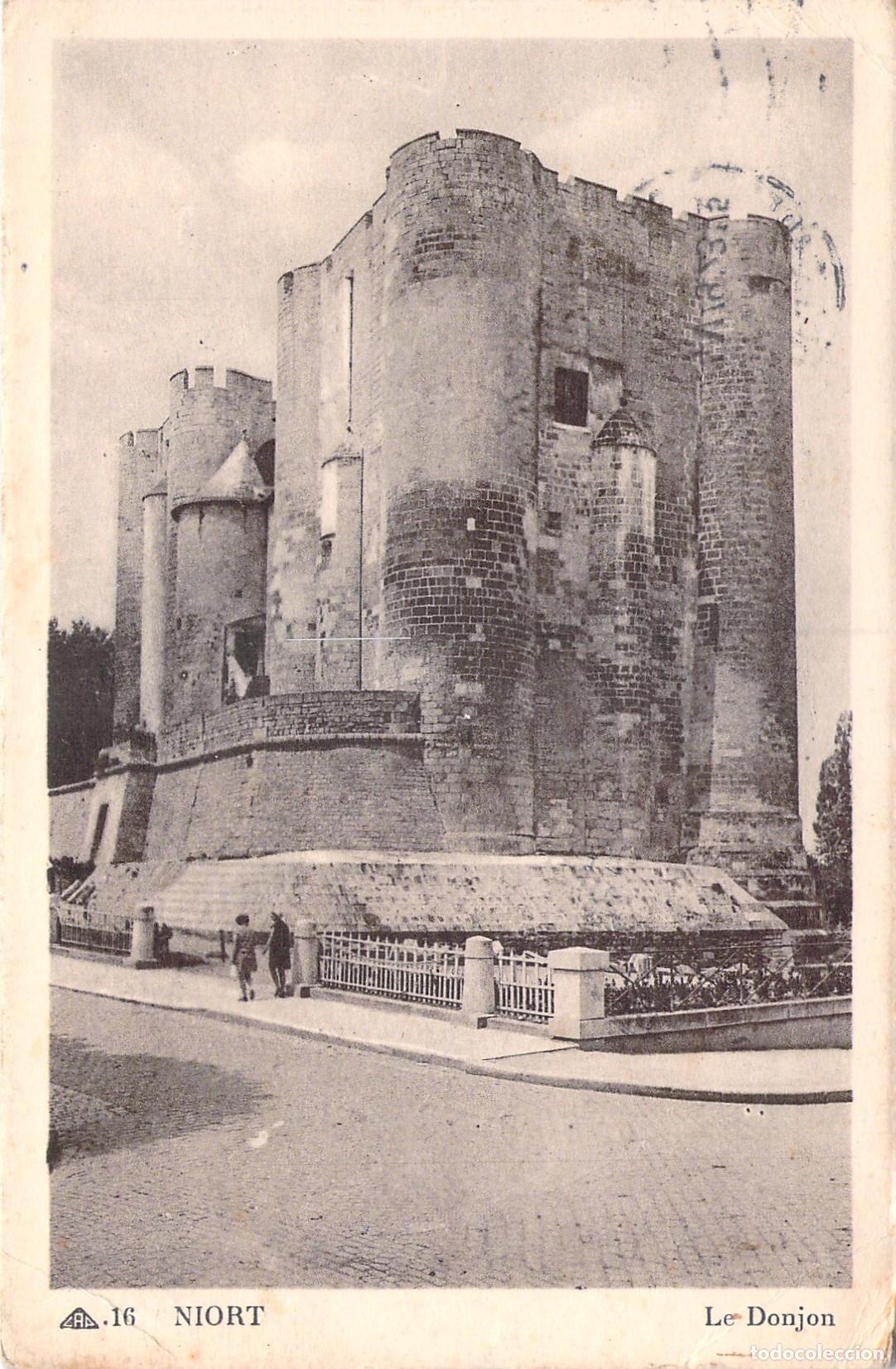 Postkarten: Postal del Castillo Le Donjon de Niort, Francia