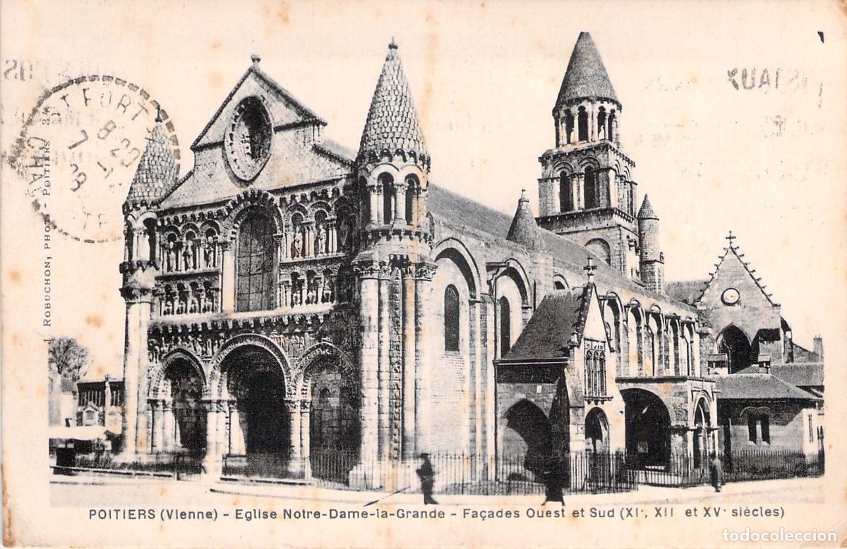 Postkarten: Postal de la iglesia Notre-Dame-la-Grande en Poitiers, Francia