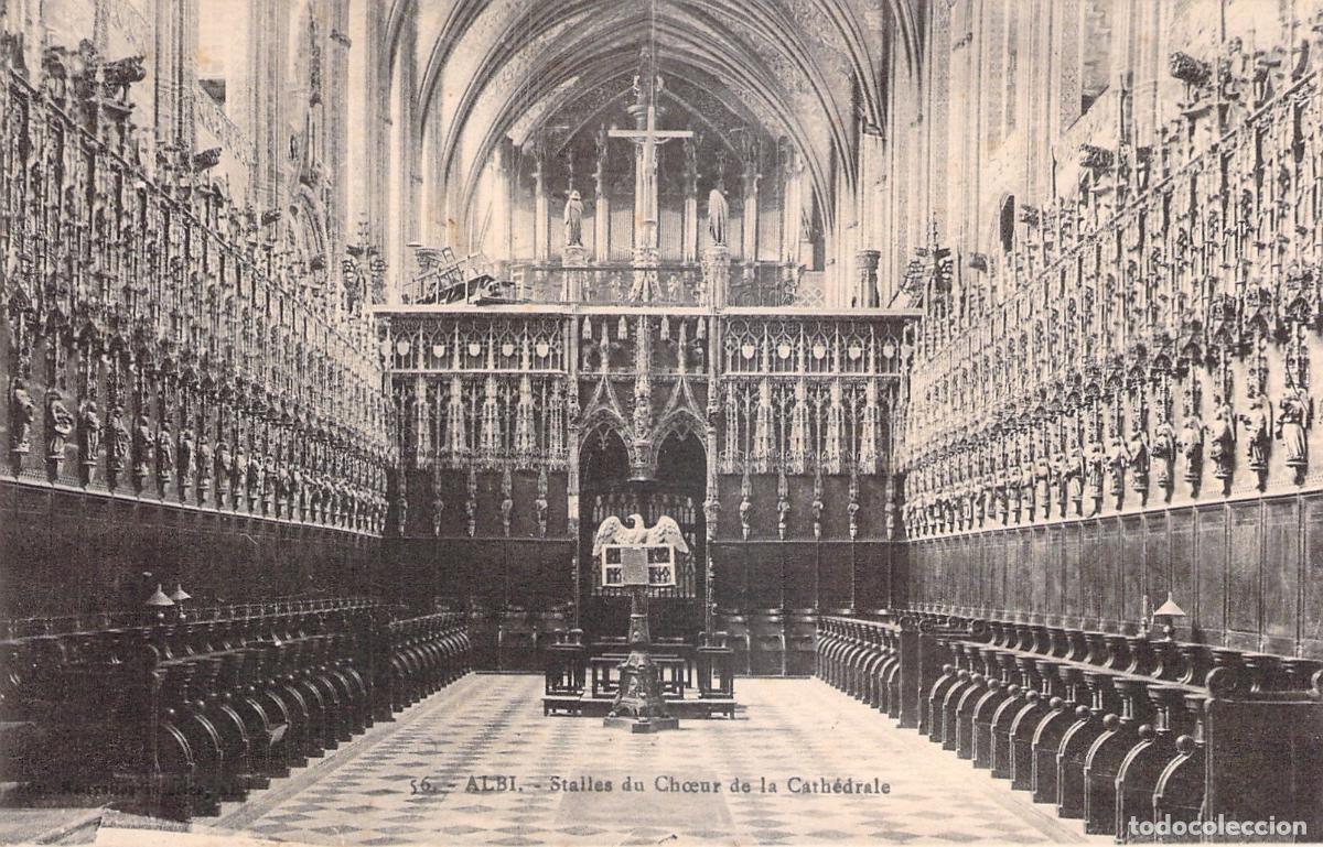 Postcards: Postal de los antiguos coros de la Catedral de Albi en Francia