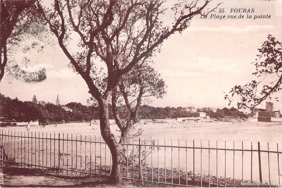 Postcards: Postal de Fouras, Playa vista desde la punta, Francia
