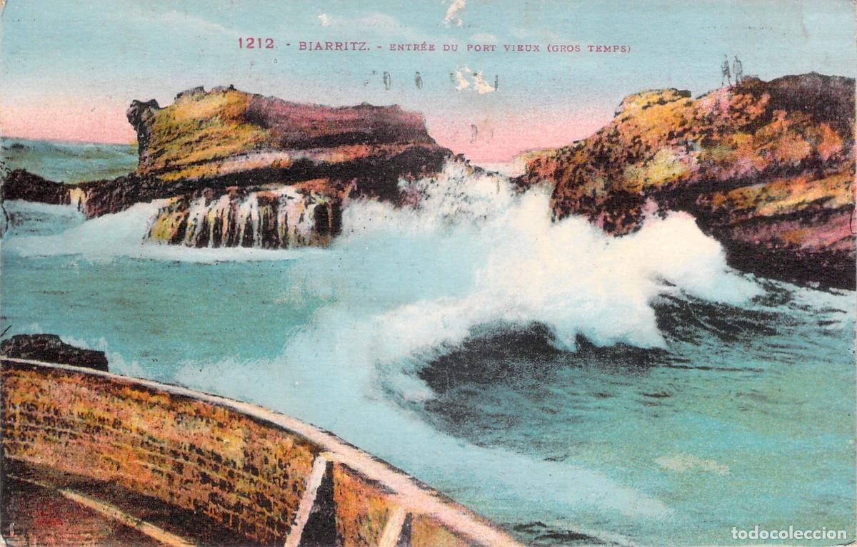 Postales: Postal de la entrada al Port Vieux en Biarritz, Francia