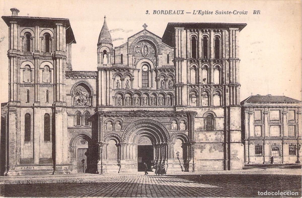 Cartoline: Postal de la Iglesia Sainte-Croix en Bordeaux, Francia