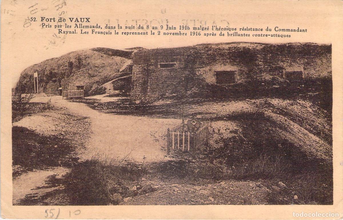Postales: Postal hist&oacute;rica del Fuerte de Vaux, Francia en la Primera Guerra Mundial