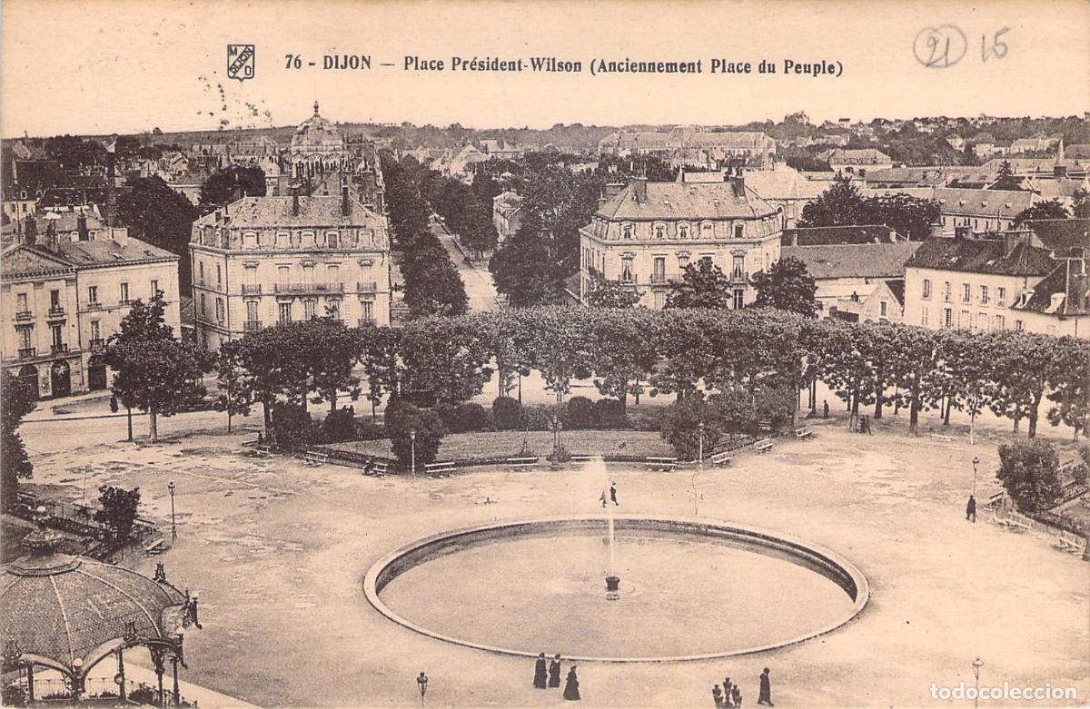 Postais: Postal de Dijon Place President-Wilson en Francia