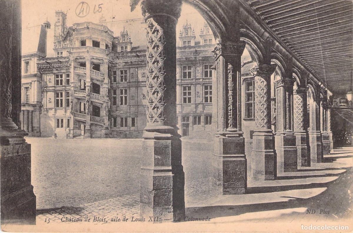 Cartoline: Postal del Castillo de Blois, ala de Luis XII en Francia
