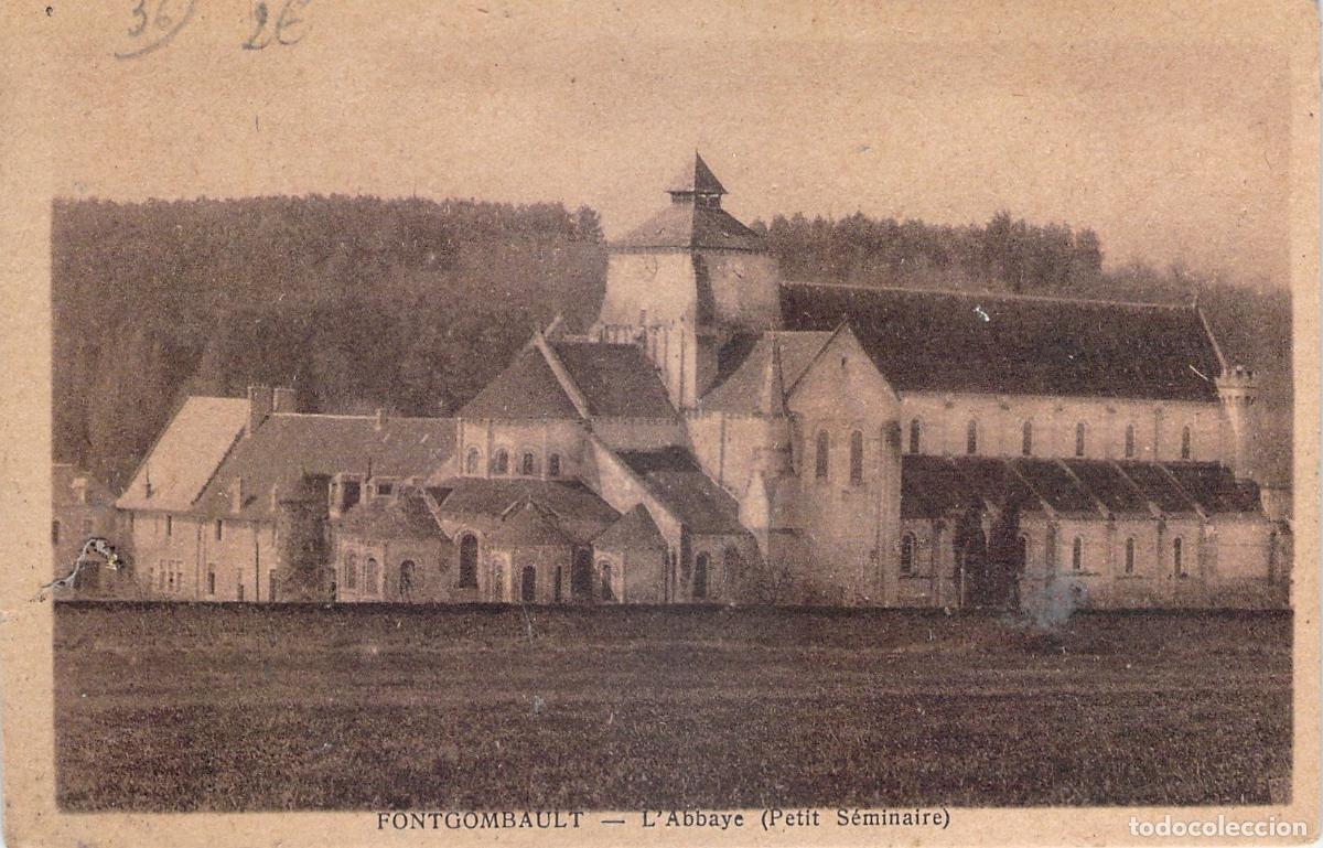 Cartoline: Postal de la Abad&iacute;a de Fontgombault en Francia