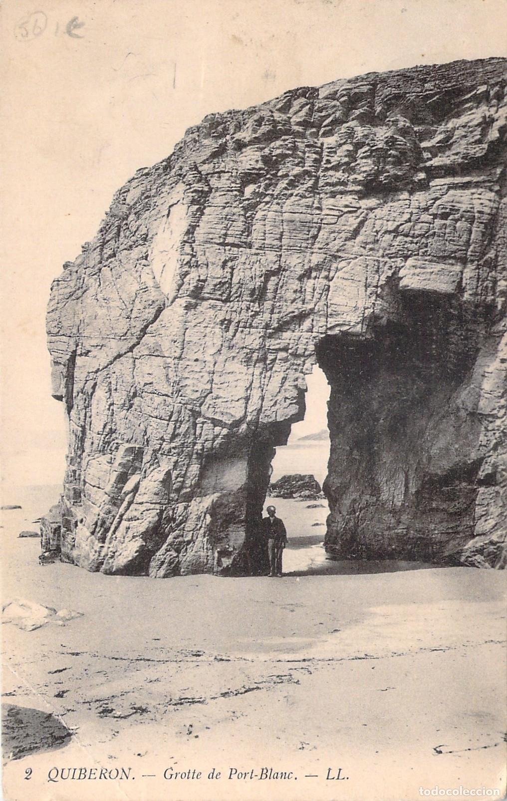 Cartoline: Postal de la Grotte de Port-Blanc en Quiberon, Francia