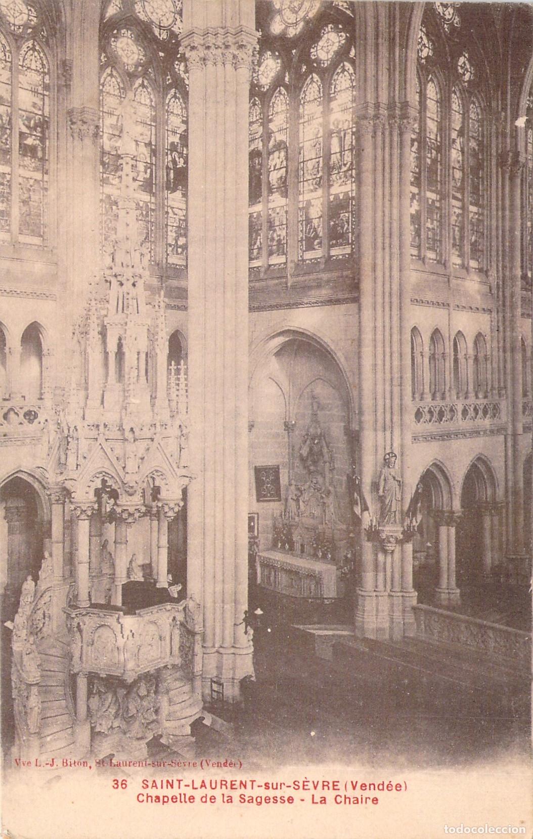 Cartoline: Postal de la Chapelle de la Sagesse en Saint-Laurent-sur-S&egrave;vre, Francia