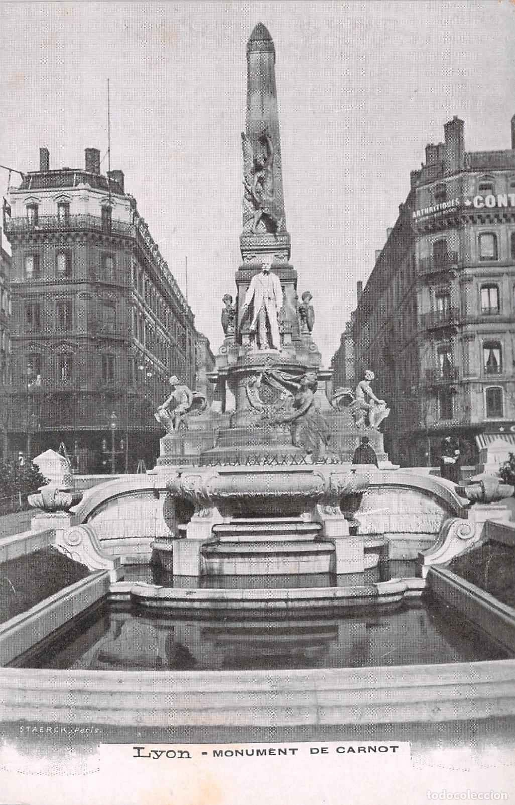 Postcards: Postal de Lyon Francia Monumento de Carnot