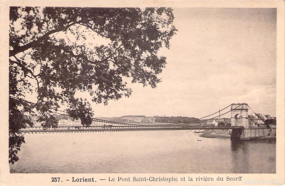 Cartoline: Postal de Lorient, Puente Saint-Christophe sobre el r&iacute;o Scorff