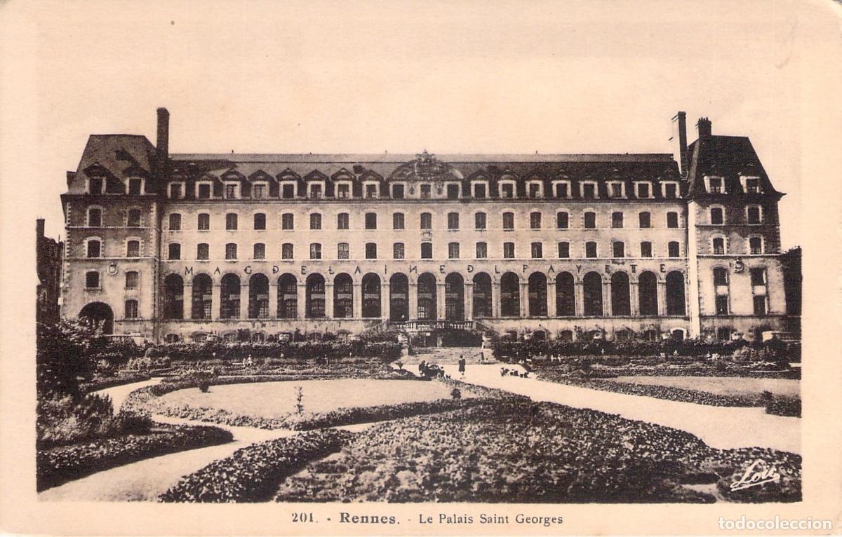Cartoline: Postal de Rennes, Palacio Saint-Georges, Francia