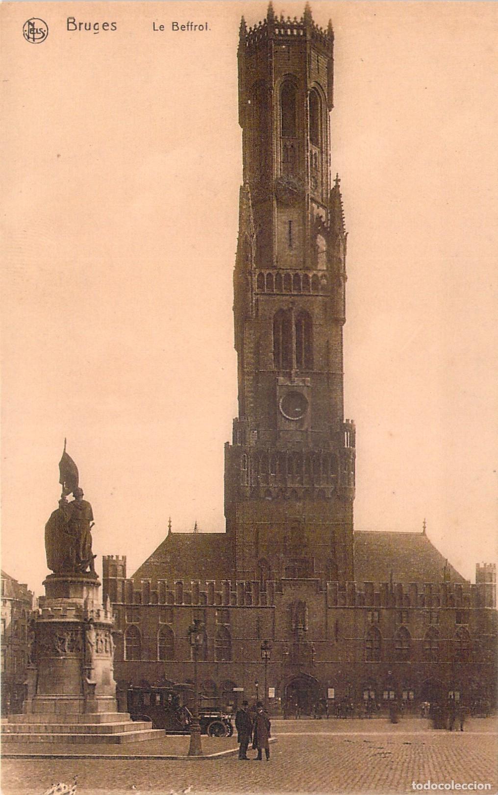 Cartoline: Postal de la Torre del Campanario de Brujas, B&eacute;lgica