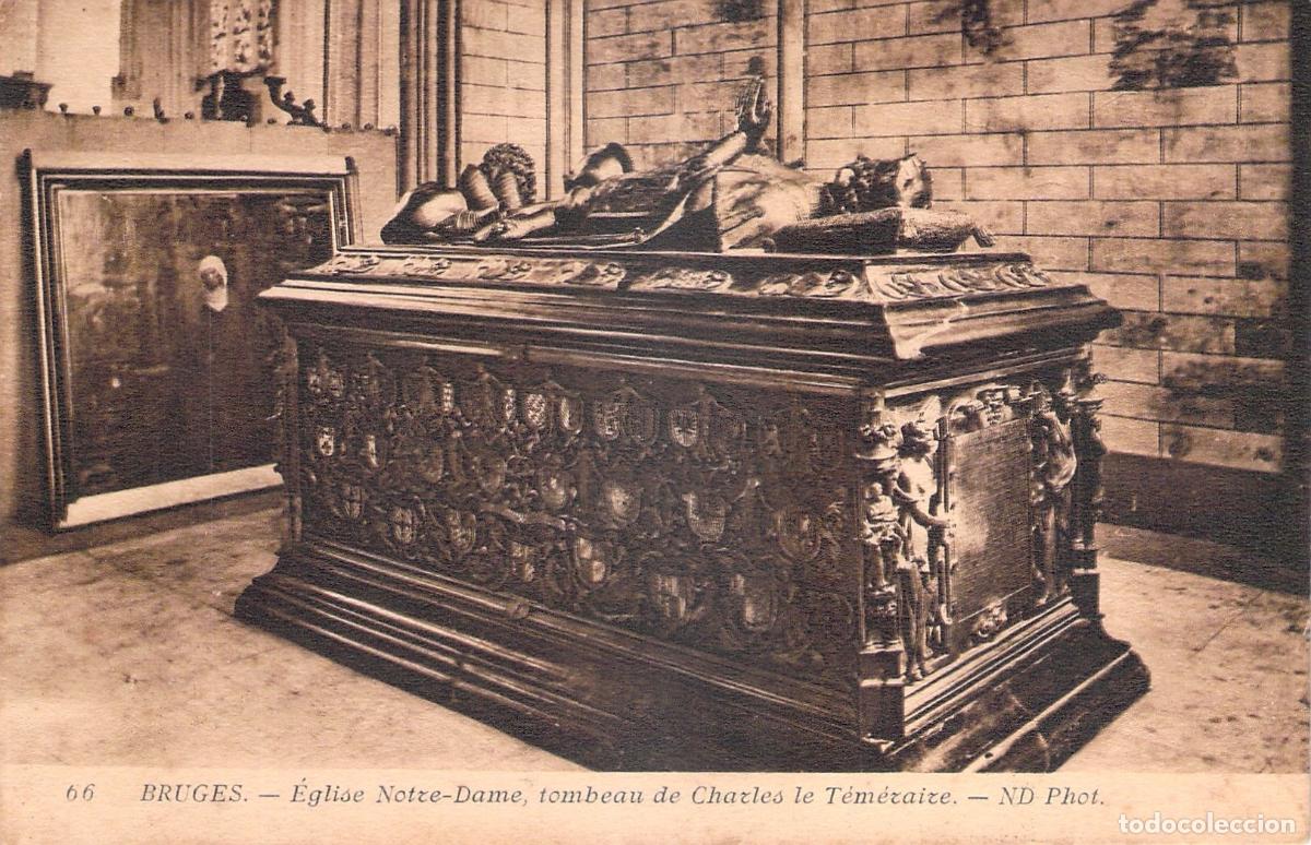 Postales: Postal de la tumba de Carlos el Temerario en la iglesia de Brujas