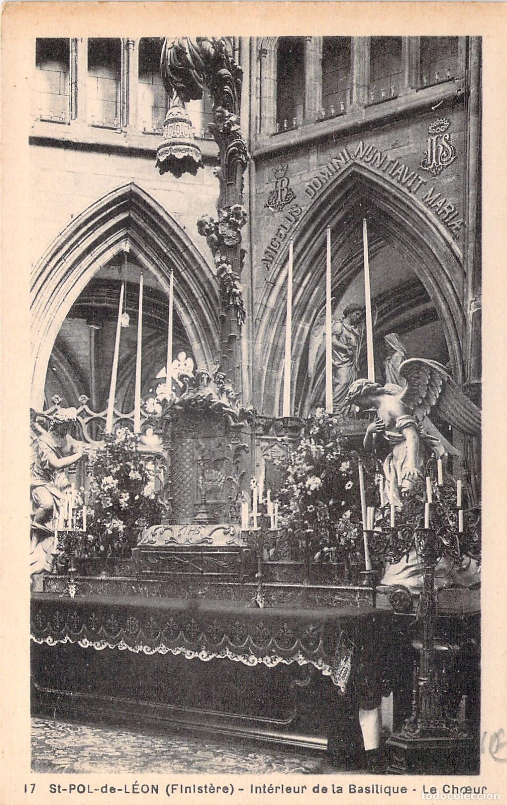 Postales: Postal de la Bas&iacute;lica en St-Pol-de-Leon