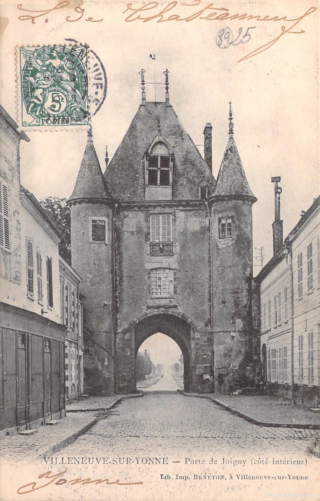 Postales: Postal de la Porte de Joigny en Villeneuve-sur-Yonne