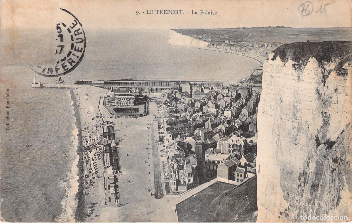 Postales: Postal de Le Tr&eacute;port Francia vista del acantilado y la ciudad