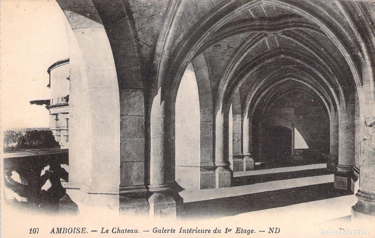 Postales: Postal del Castillo de Amboise Galer&iacute;a Interior del Primer Piso