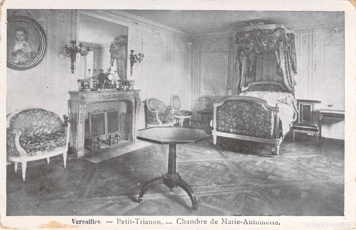 Postales: Postal de la habitaci&oacute;n de Mar&iacute;a Antonieta en el Petit Trianon de Versalles