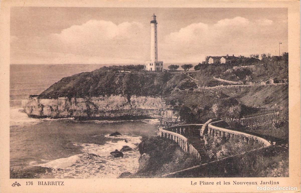 Cartoline: Postal de Biarritz, el Faro y los Nuevos Jardines