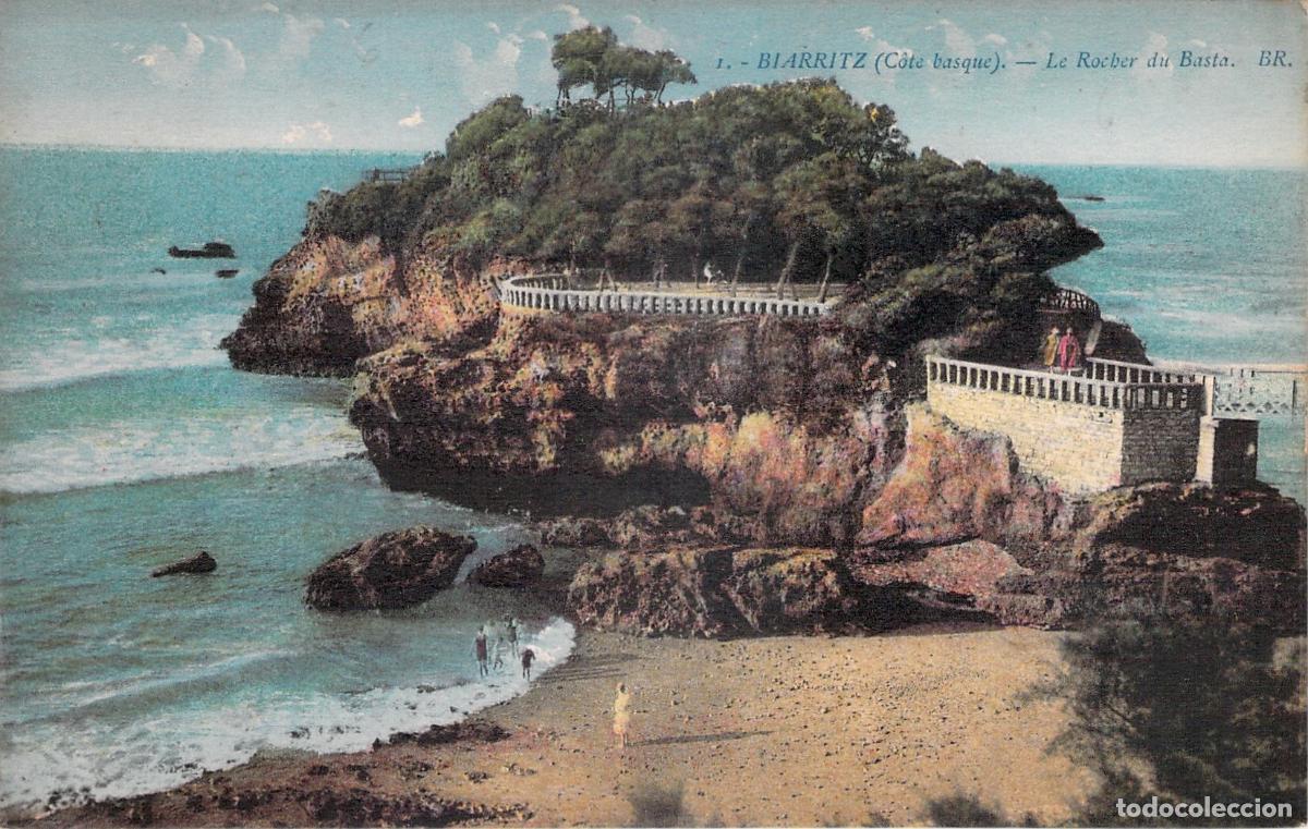 Postales: Postal de Biarritz, Costa Vasca, Le Rocher du Basta