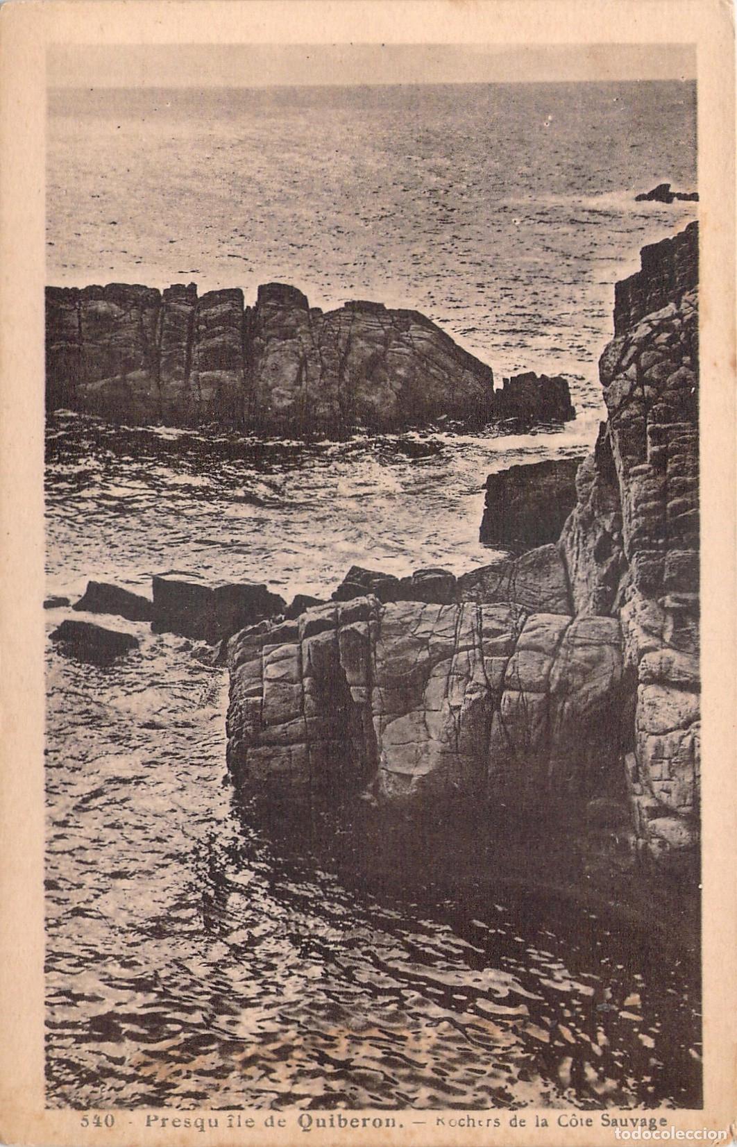 Postales: Postal de la Costa Salvaje en la Pen&iacute;nsula de Quiberon, Francia