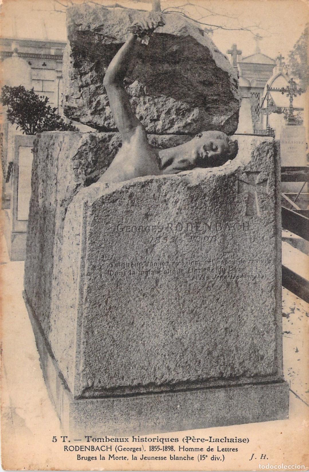 Postales: Postal de la tumba de Georges Rodenbach en el cementerio P&egrave;re-Lachaise